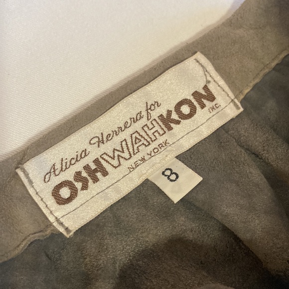 Alicia Herrera for OSHWAKON vintage suede skirt. - Picture 9 of 11